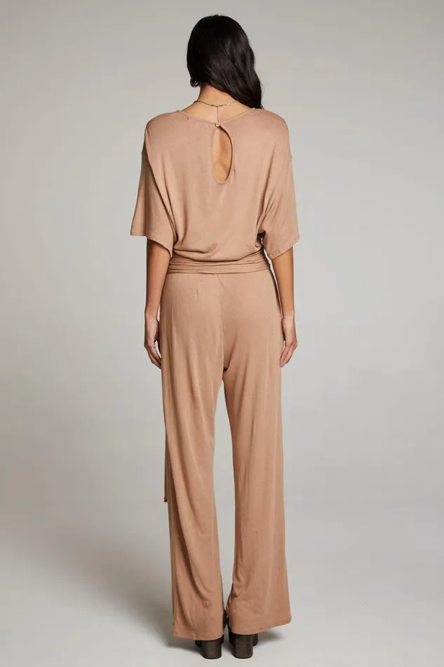 Womens Bottoms Chaser Brand Heather Warm Taupe Jumpsuit