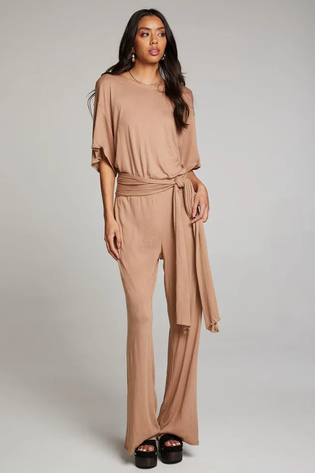 Womens Bottoms Chaser Brand Heather Warm Taupe Jumpsuit