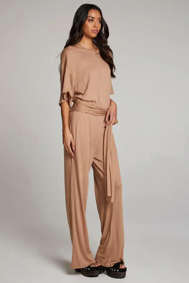 Womens Bottoms Chaser Brand Heather Warm Taupe Jumpsuit