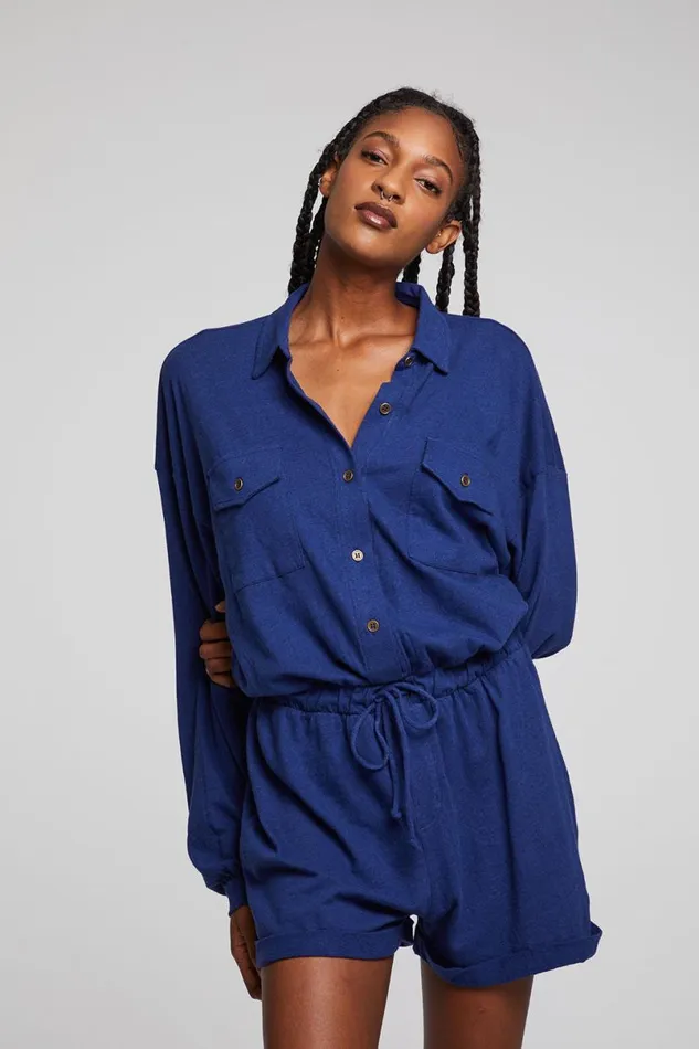 Womens Bottoms Chaser Brand Nocelle French Blue Jumpsuit