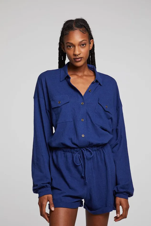 Womens Bottoms Chaser Brand Nocelle French Blue Jumpsuit
