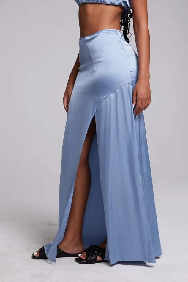 Womens Bottoms Chaser Brand Noemi Blue Grotto Maxi Skirt