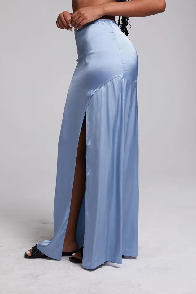 Womens Bottoms Chaser Brand Noemi Blue Grotto Maxi Skirt
