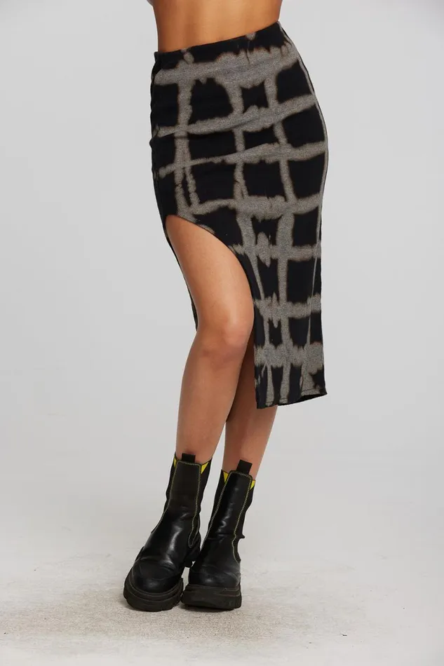 Womens Bottoms Chaser Brand Recycled Vintage Rib Midi Skirt With Shirring And Side Slit