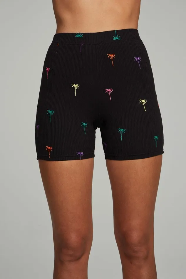 Womens Bottoms Chaser Brand Ryder Bike Shorts 8211 Palm Print