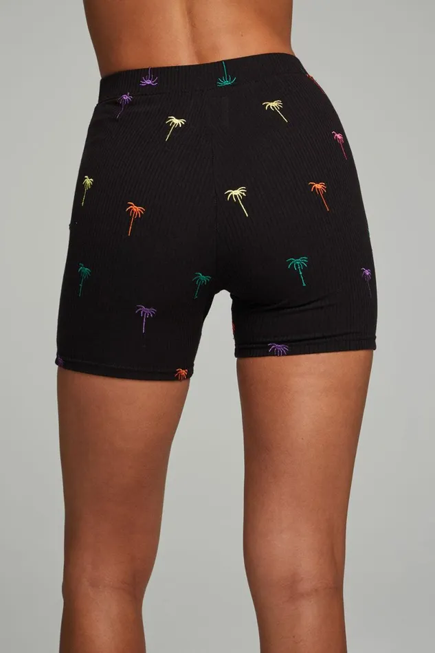 Womens Bottoms Chaser Brand Ryder Bike Shorts 8211 Palm Print
