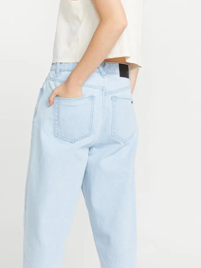 Womens Bottoms Volcom Weellow Jeans 8211 Light Blue