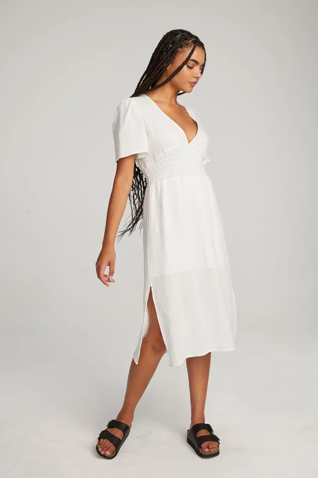 Womens Dresses Chaser Brand Palmer White Midi Dress