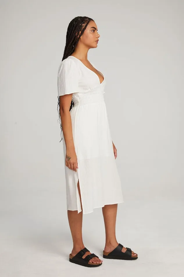 Womens Dresses Chaser Brand Palmer White Midi Dress