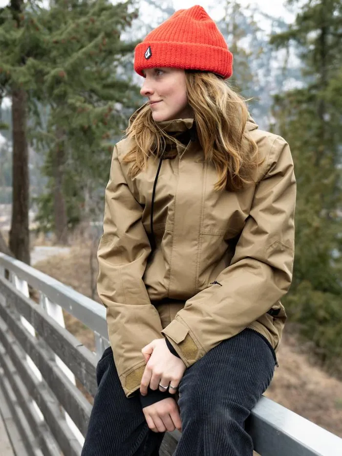 Womens Jackets Volcom Paxson 2L Tds Inf Parka 8211 Dark Khaki