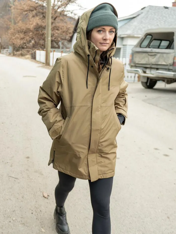 Womens Jackets Volcom Paxson 2L Tds Inf Parka 8211 Dark Khaki