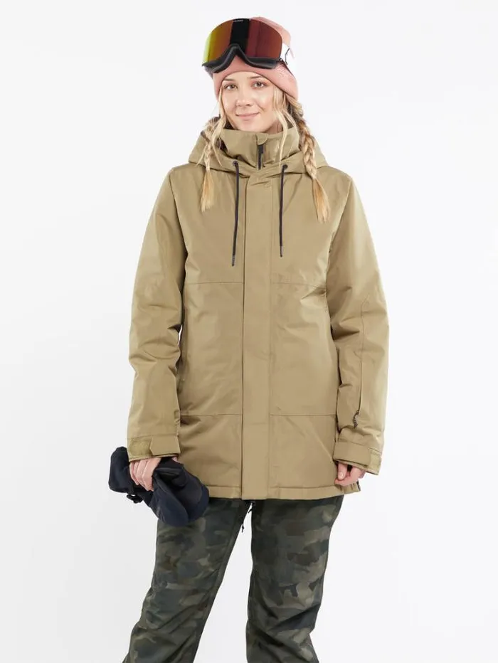 Womens Jackets Volcom Paxson 2L Tds Inf Parka 8211 Dark Khaki