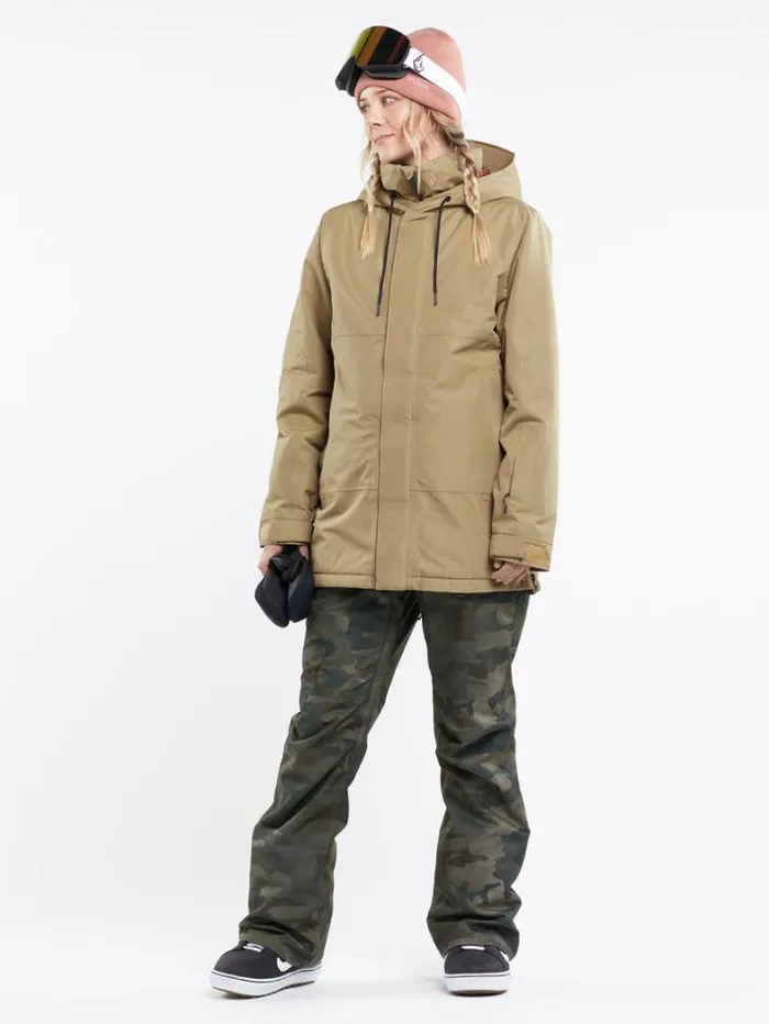 Womens Jackets Volcom Paxson 2L Tds Inf Parka 8211 Dark Khaki