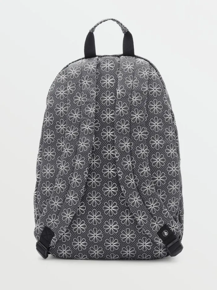 WomensKids Bags and Backpacks Volcom Schoolyard Canvas Backpack 8211 BlackWhite