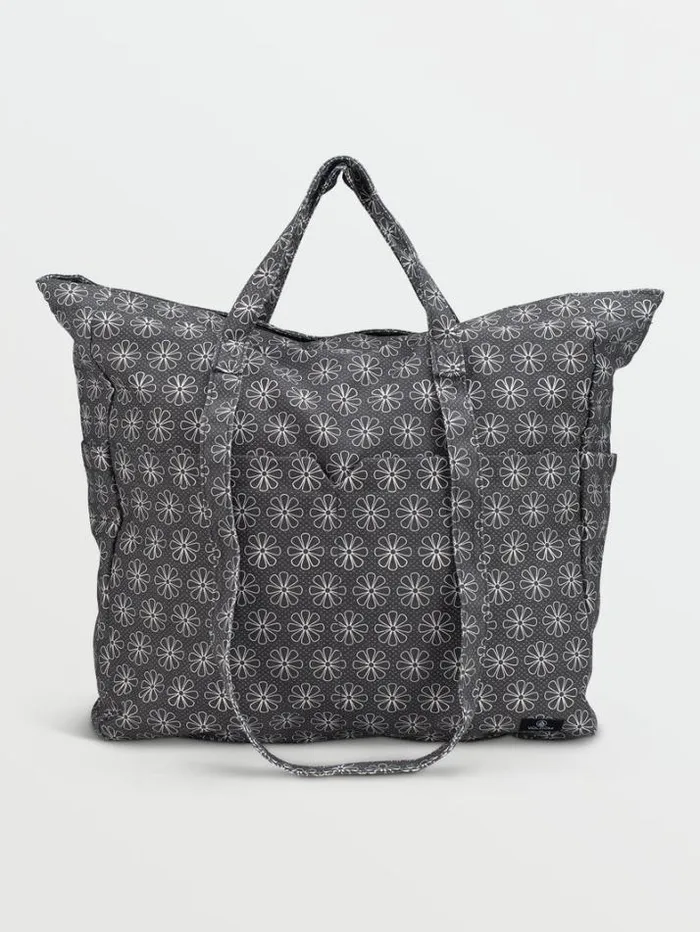 WomensKids Bags and Backpacks Volcom Schoolyard Canvas Tote 8211 BlackWhite