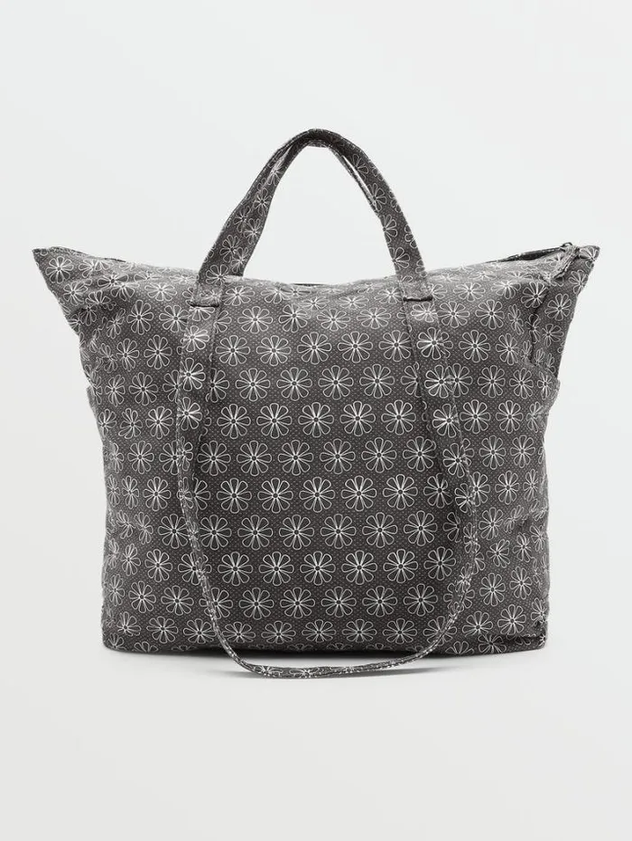 WomensKids Bags and Backpacks Volcom Schoolyard Canvas Tote 8211 BlackWhite