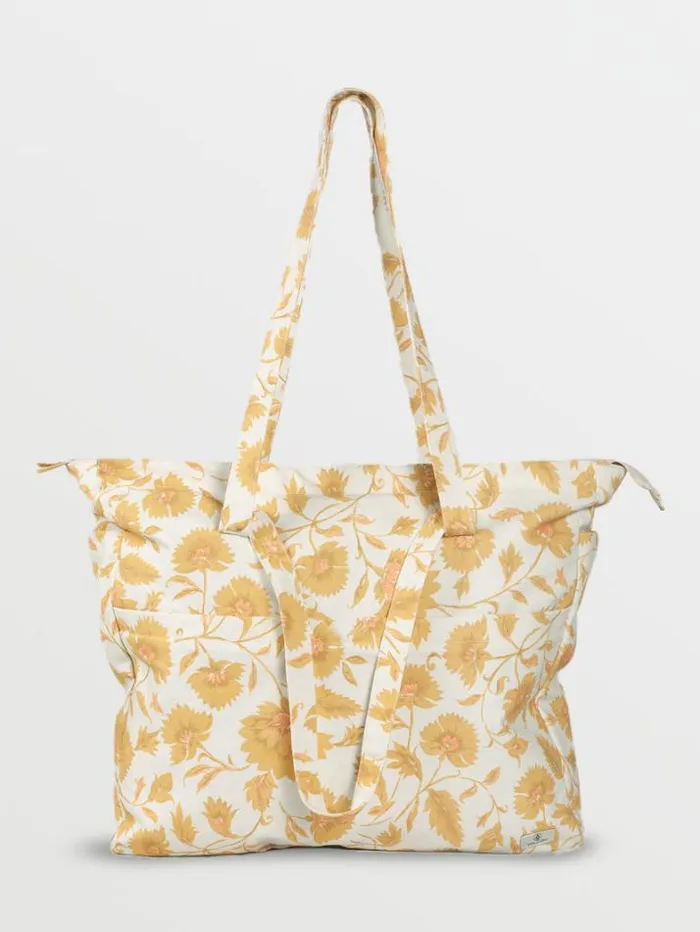 WomensKids Bags and Backpacks Volcom Schoolyard Canvas Tote 8211 Dust Gold