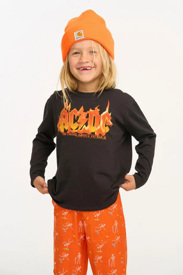 WomensKids Music Chaser Brand ACDC For Those About To Rock Boys Long Sleeve
