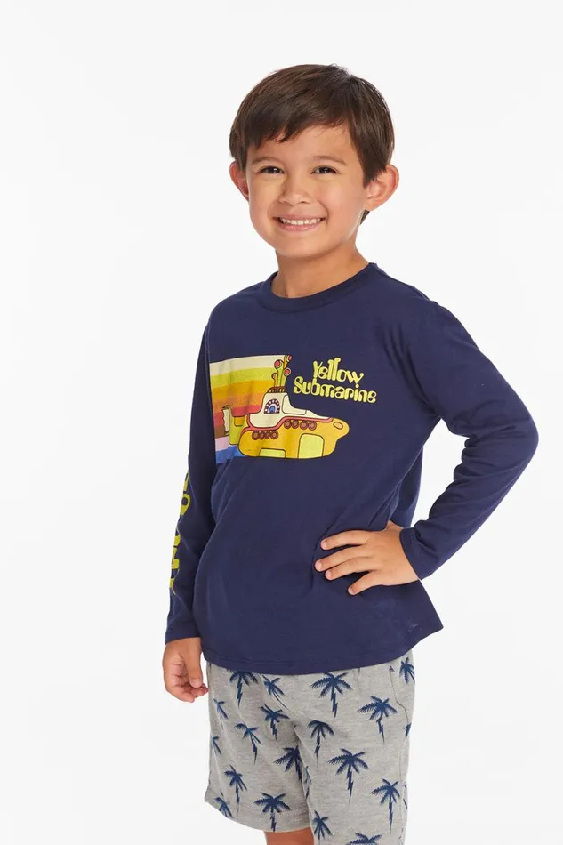 WomensKids Music Chaser Brand The Beatles Yellow Submarine Boys Long Sleeve Tee