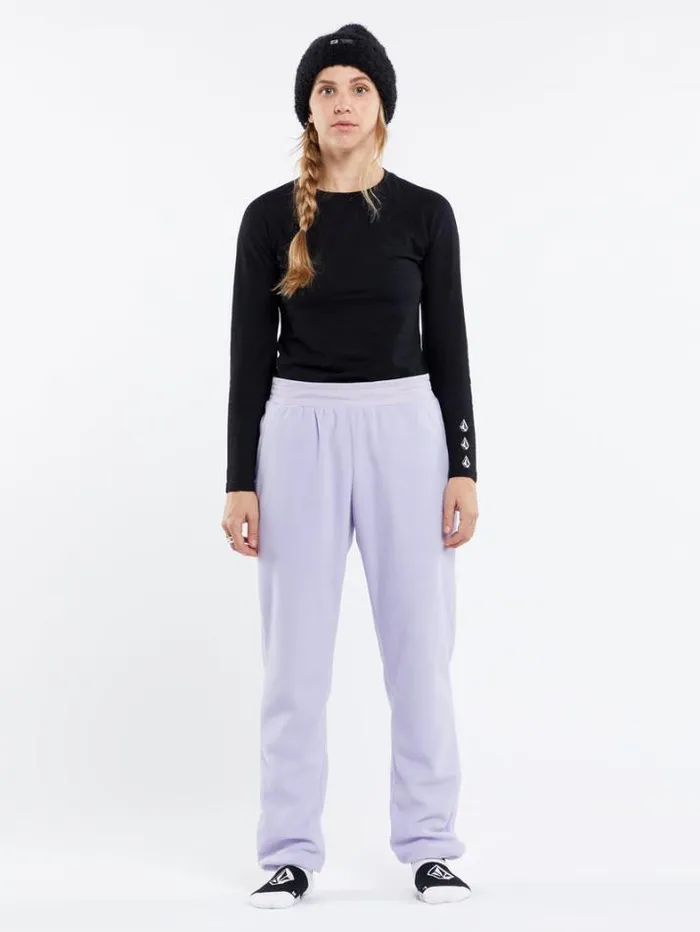 Womens Layering Volcom Polar Fleece Pants 8211 Lilac Ash