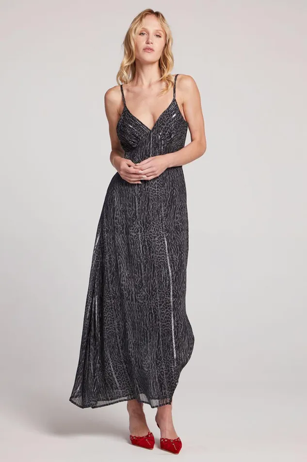 Womens Loungewear Chaser Brand Kiss Licorice Leopard Slip Dress