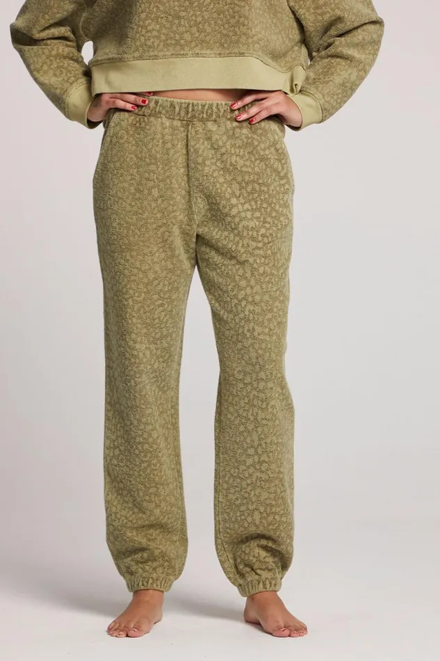 Womens Loungewear Chaser Brand Mission Leopard Joggers
