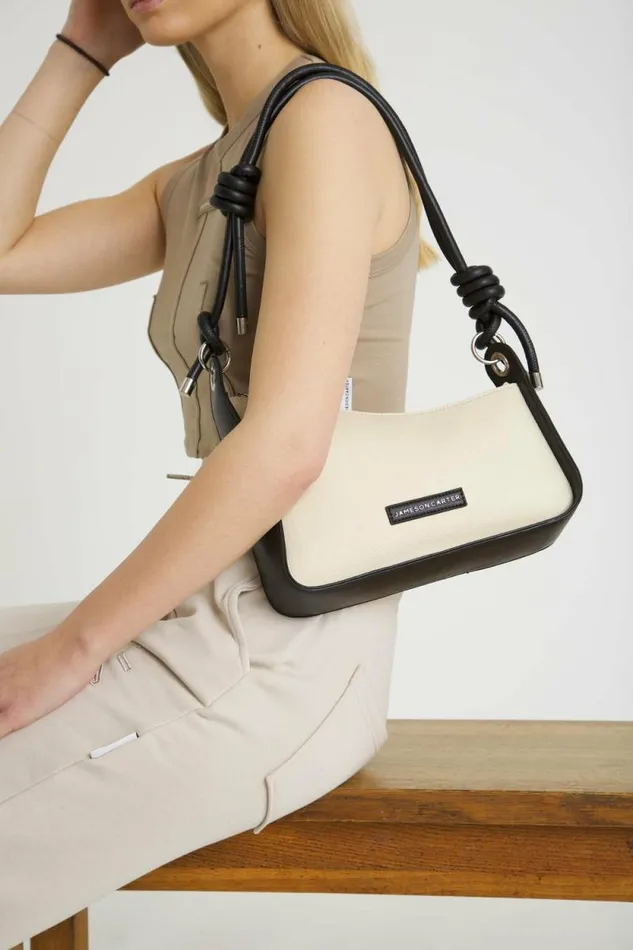 Womens Maritza Asymmetrical Shoulder Bag 8211 Natural Jameson Carter Bags