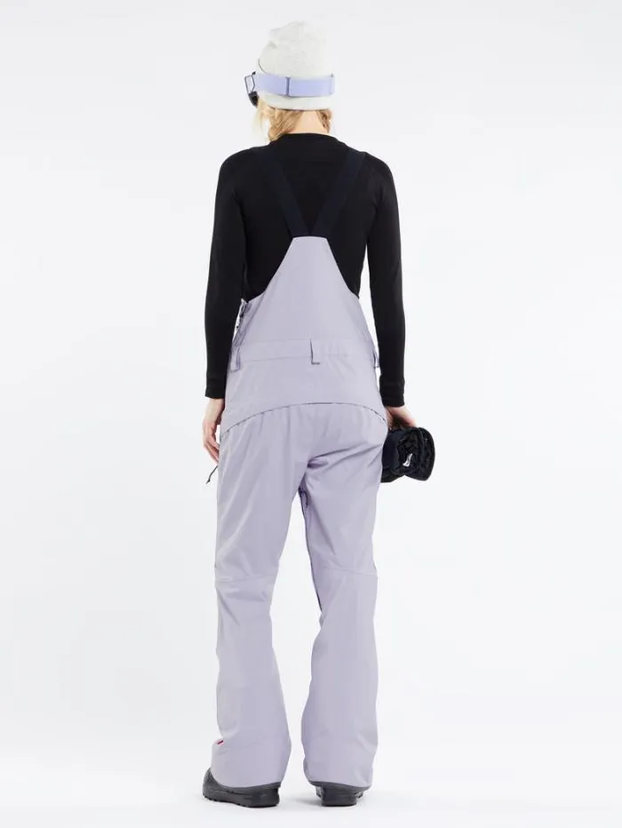 Womens Pants Volcom Elm Stretch Gore Bib Overalls 8211 Lilac Ash