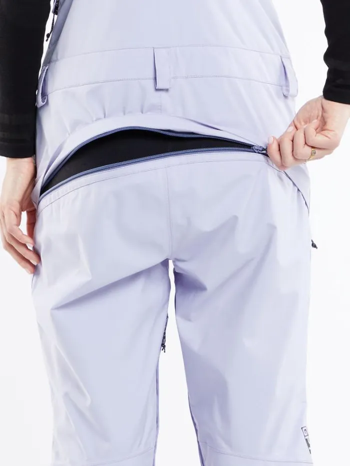 Womens Pants Volcom Elm Stretch Gore Bib Overalls 8211 Lilac Ash