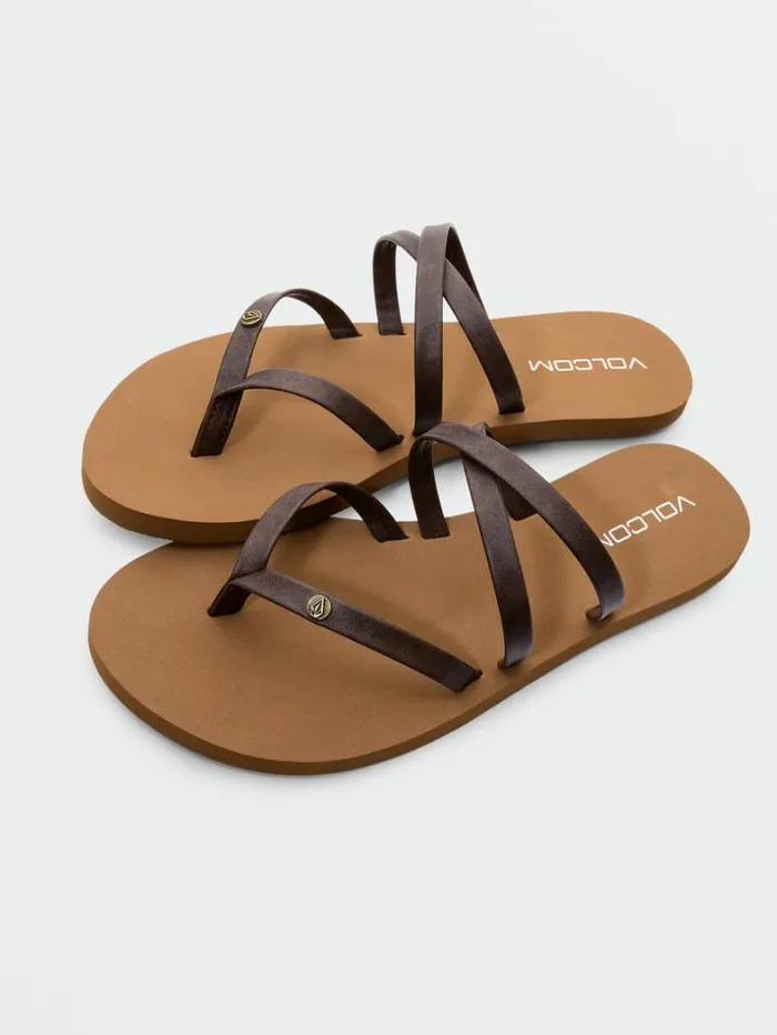 Womens Sandals Volcom Easy Breezy II Sandals 8211 Brown