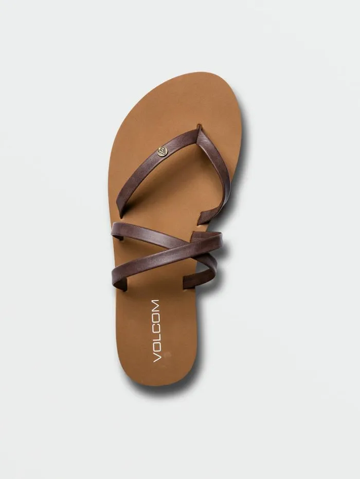 Womens Sandals Volcom Easy Breezy II Sandals 8211 Brown