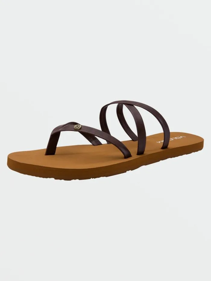 Womens Sandals Volcom Easy Breezy II Sandals 8211 Brown
