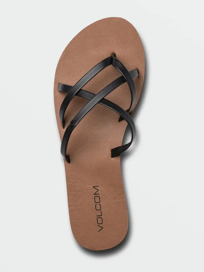 Womens Sandals Volcom New School II Sandals 8211 Black