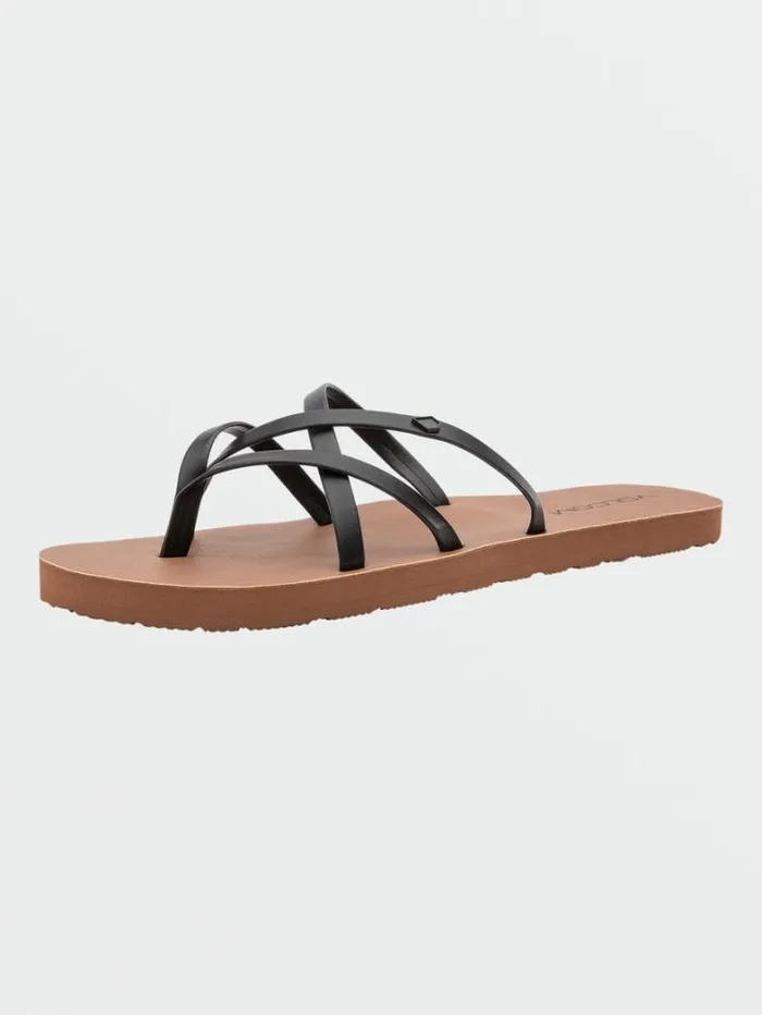 Womens Sandals Volcom New School II Sandals 8211 Black
