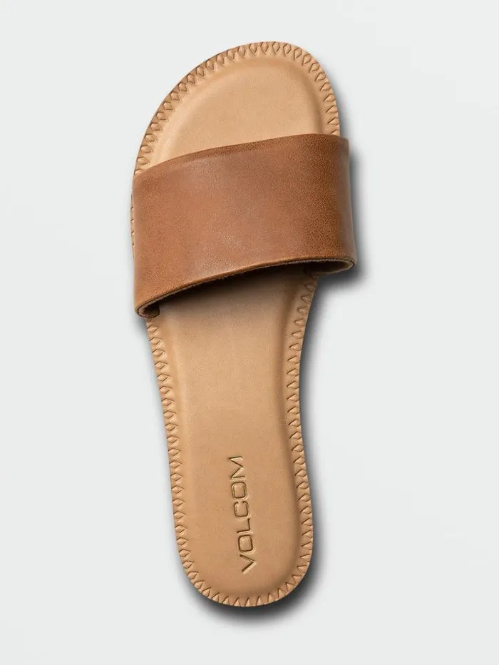 Womens Sandals Volcom Simple Slide Sandals 8211 Tan