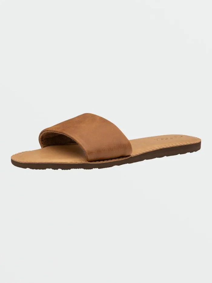 Womens Sandals Volcom Simple Slide Sandals 8211 Tan