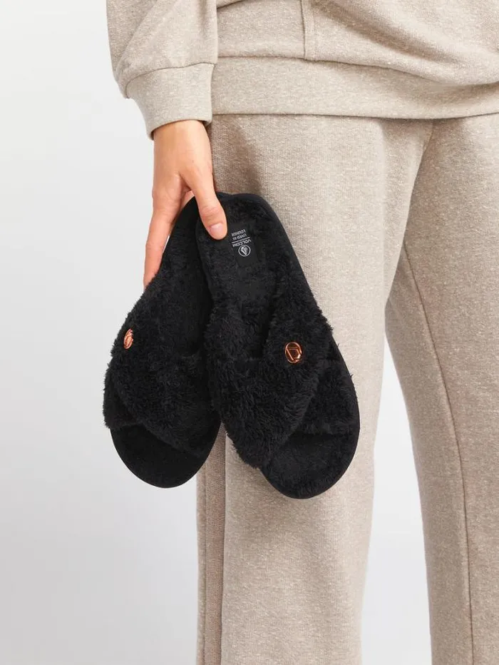 Womens Slippers Volcom Lived In Lounge Slip Sandals 8211 Black
