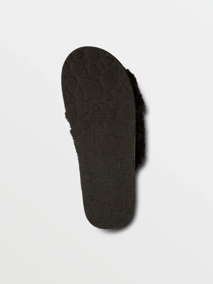 Womens Slippers Volcom Lived In Lounge Slip Sandals 8211 Black