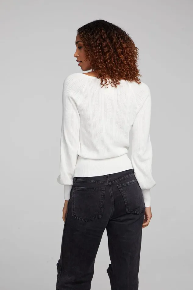 Womens Tops Chaser Brand Blackheart White Star Long Sleeve
