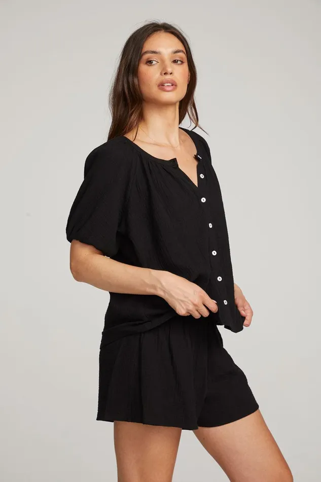 Womens Tops Chaser Brand Brentwood Licorice Blouse