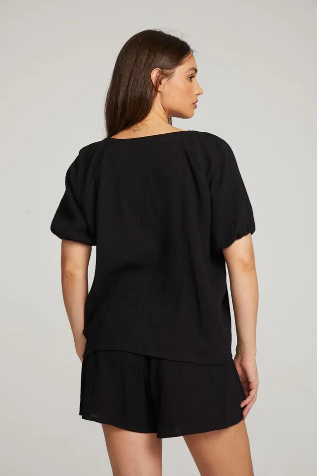 Womens Tops Chaser Brand Brentwood Licorice Blouse