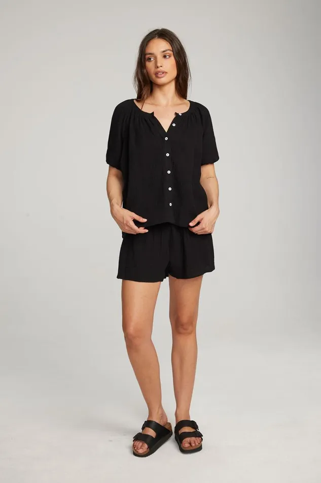 Womens Tops Chaser Brand Brentwood Licorice Blouse