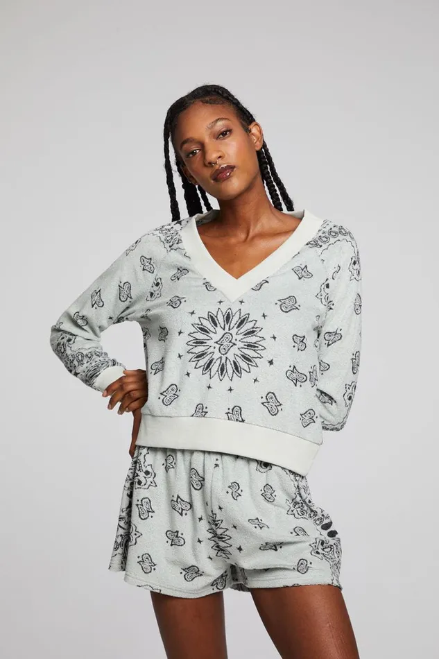 Womens Tops Chaser Brand Cali Matcha Bandana Tee