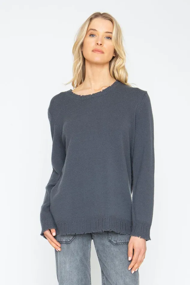 Womens Tops Chaser Brand Charbon Oversize Sweater