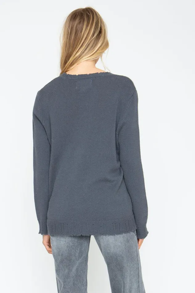 Womens Tops Chaser Brand Charbon Oversize Sweater