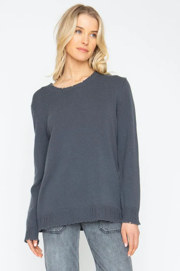 Womens Tops Chaser Brand Charbon Oversize Sweater