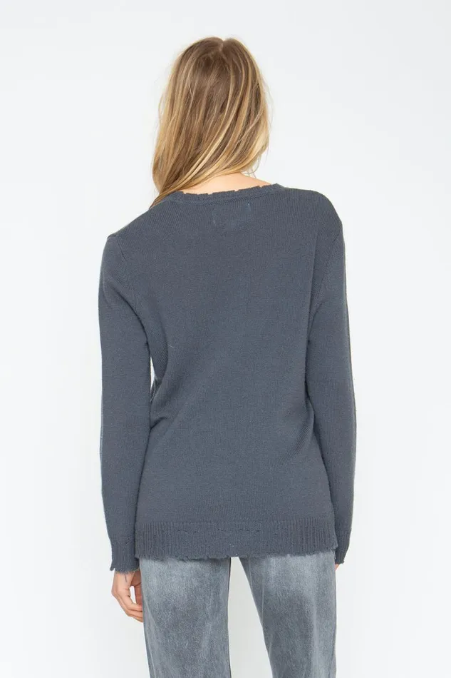 Womens Tops Chaser Brand Charbon Oversize Sweater