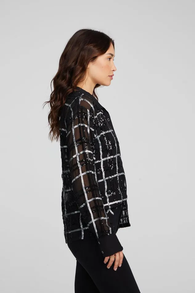 Womens Tops Chaser Brand Evory Fairfax Plaid Button Down
