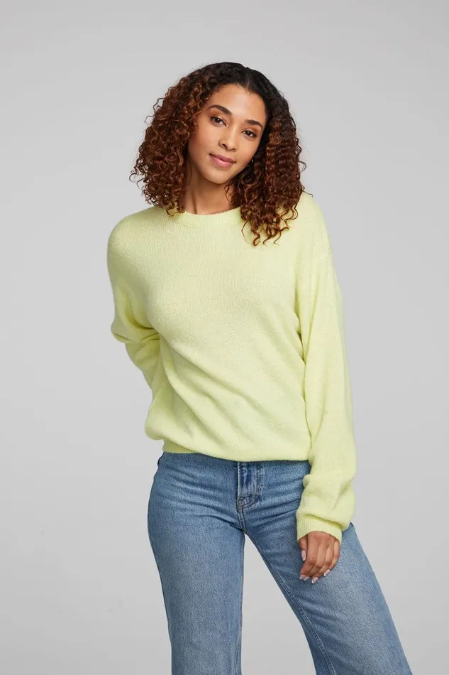Womens Tops Chaser Brand Frankie Limelight Pullover