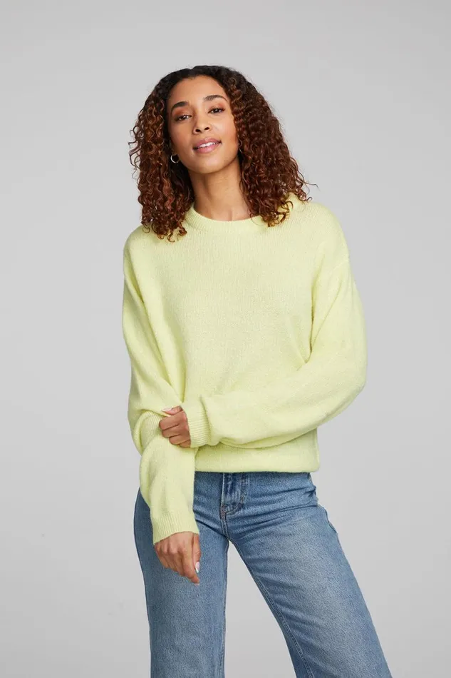Womens Tops Chaser Brand Frankie Limelight Pullover
